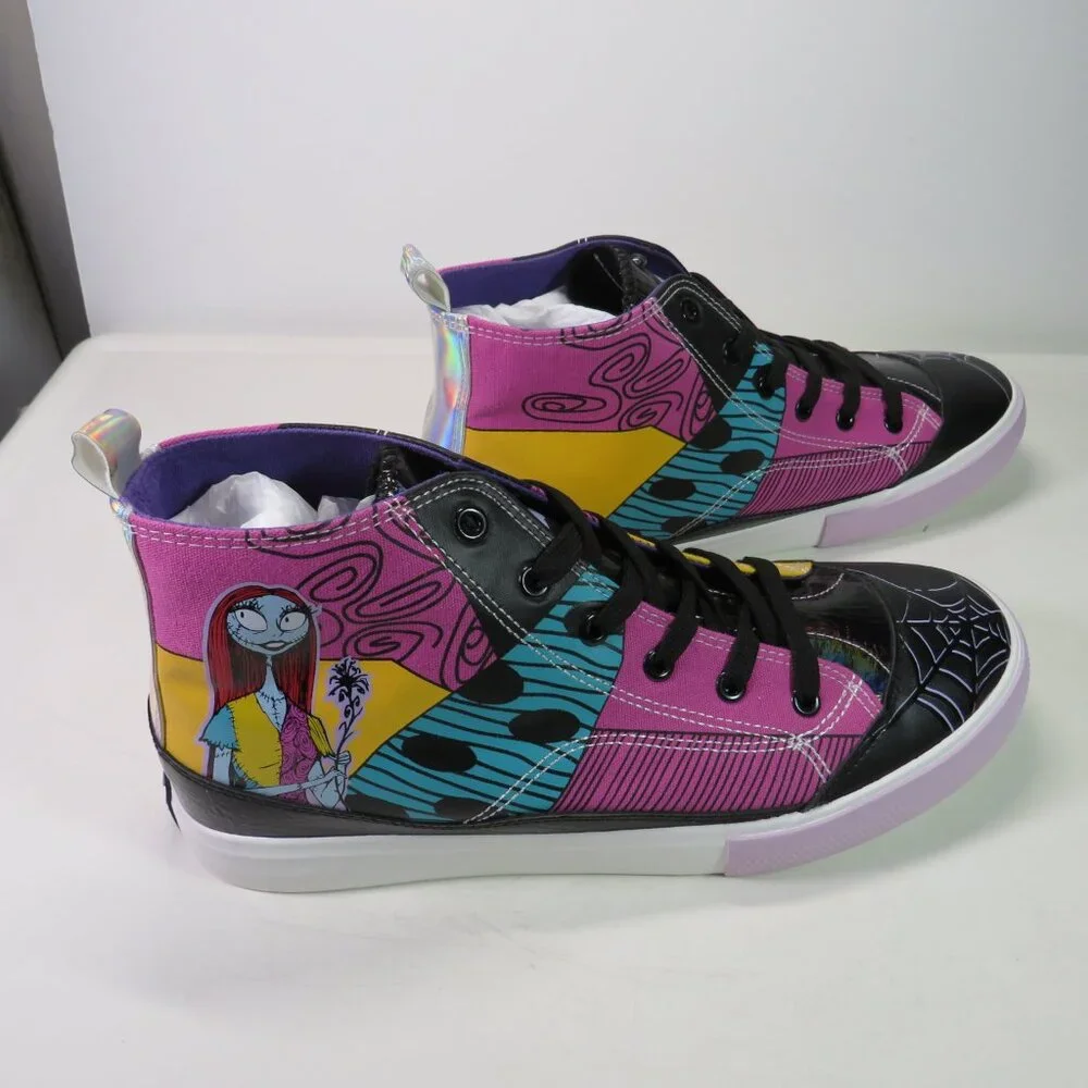Nightmare Before Christmas sneakers shoes high tops w holographic Size 11 NEW